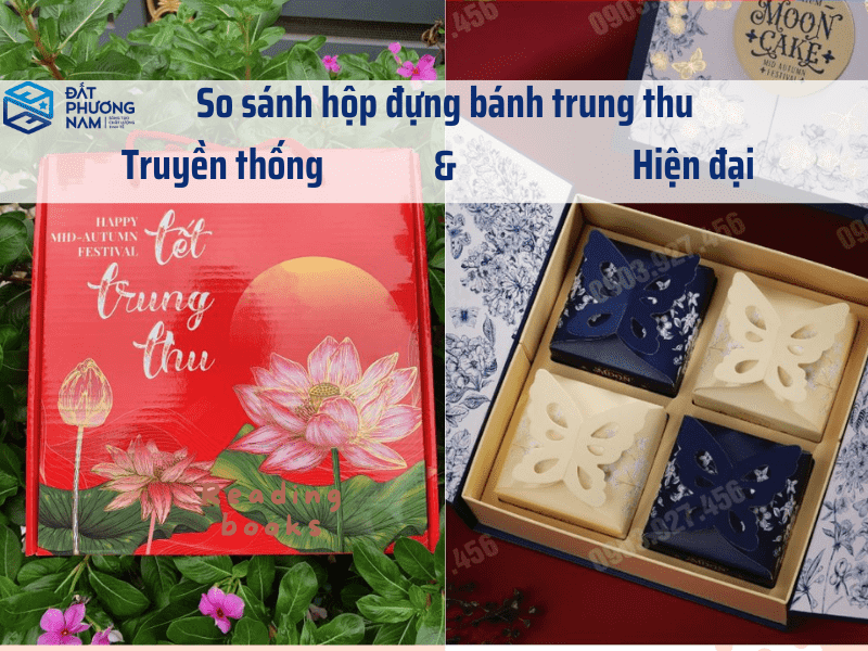 hộp đựng bánh trung thu truyền thống và hiện đại