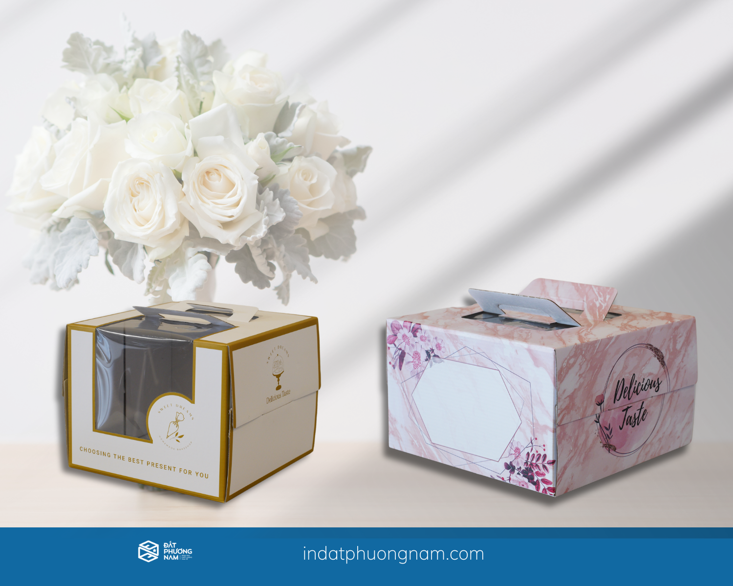 Hộp giấy đựng bánh kem cho tiệc cưới và sinh nhật
