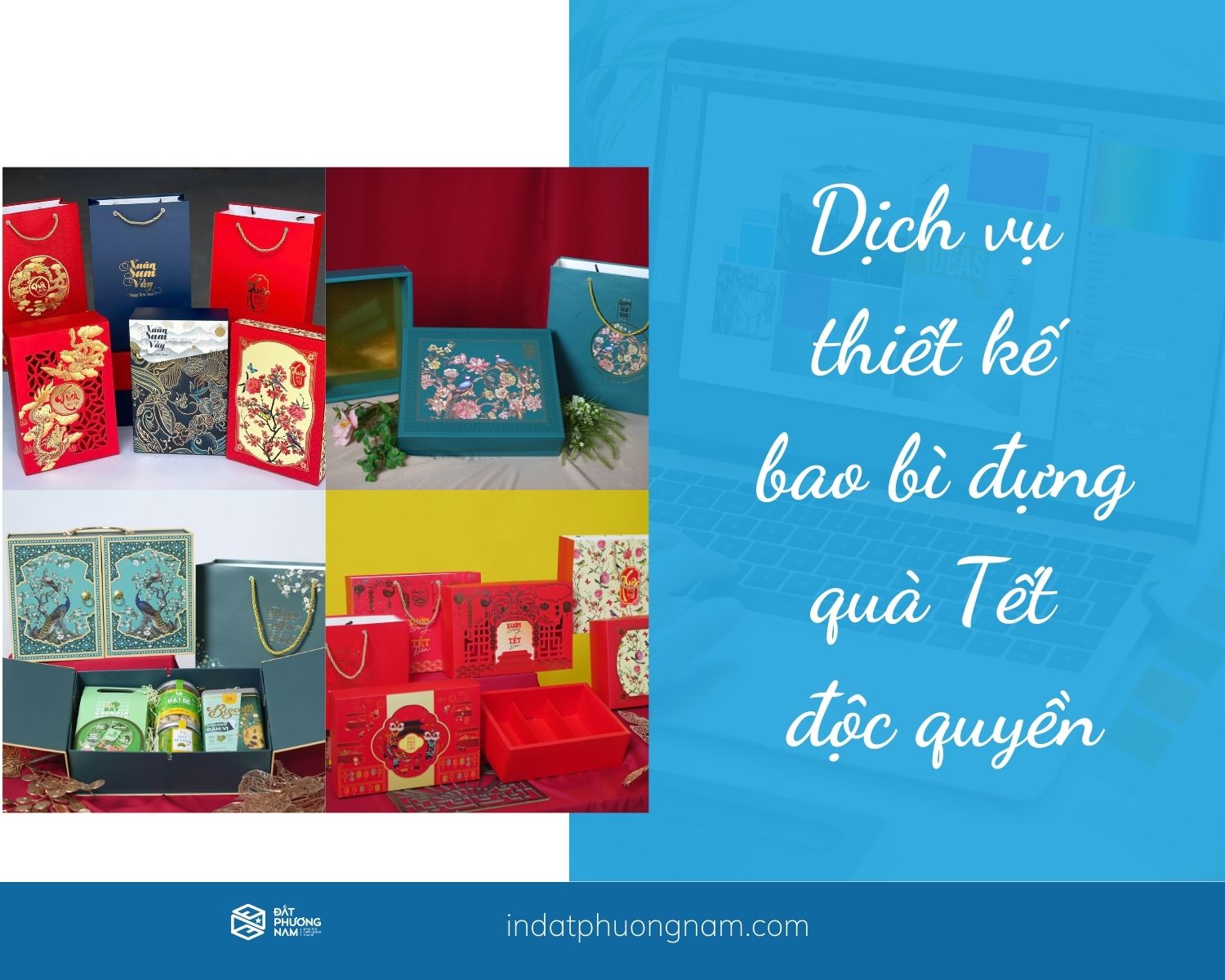 Dịch vụ thiết kế bao bì đựng quà Tết độc quyền cho doanh nghiệp