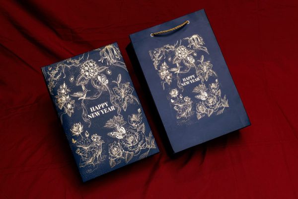 Hộp Đựng Quà Tết Kim Vũ Xanh