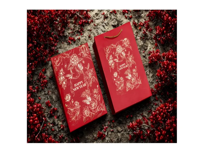 những lỗi thiết kế hộp đựng quà tết cần tránh lạm dụng màu đỏ