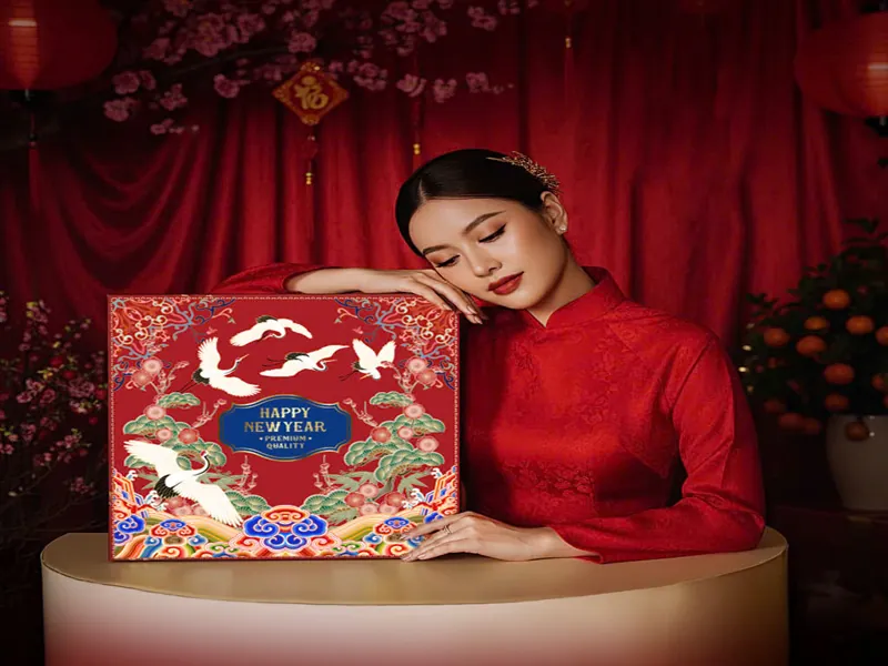 Phân biệt ép kim và in lụa qua độ sắc nét của họa tiết rồng phượng