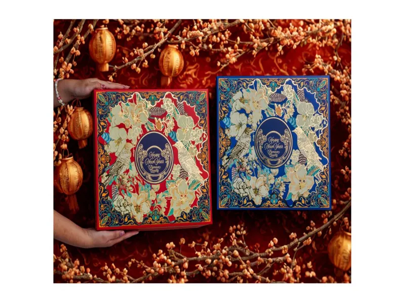 So sánh 5 mẫu hộp đựng quà Tết cao cấp hoa văn chim hỷ tước