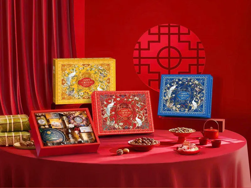 Thiết kế hộp đựng quà Tết cao cấp bền vững bộ sưu tập 2026
