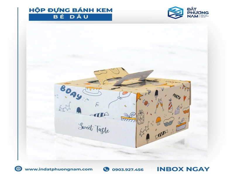 Mẫu Hộp Bánh Kem Phong Cách Hàn Quốc
