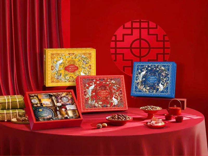 Tuyệt tác hộp đựng quà Tết vali gỗ đa dạng sắc màu 2026