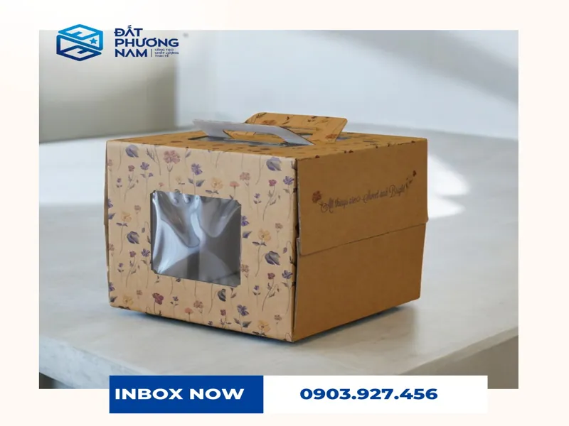 Hộp bánh kem có tái sử dụng được không chất liệu giấy kraft