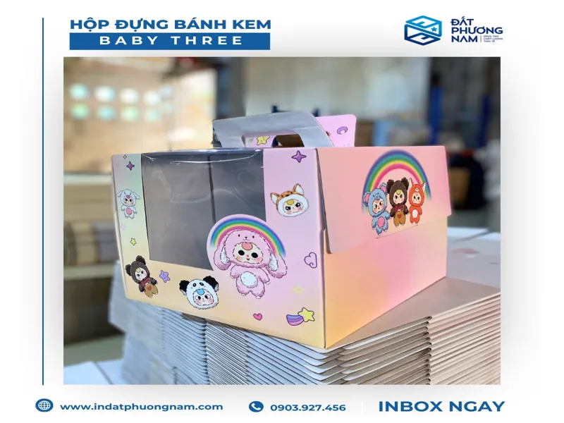 Hộp bánh kem có tái sử dụng được không mẫu giấy in offset