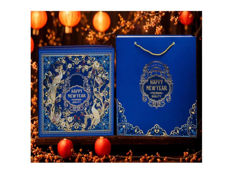 Hộp quà Tết Lam Ngọc 2026 thiết kế đẳng cấp cho doanh nghiệp biếu đối tác