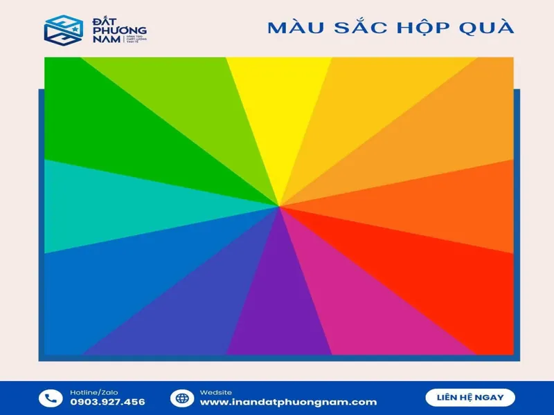 Mua hộp đựng quà TPHCM bảng màu in ấn đa dạng