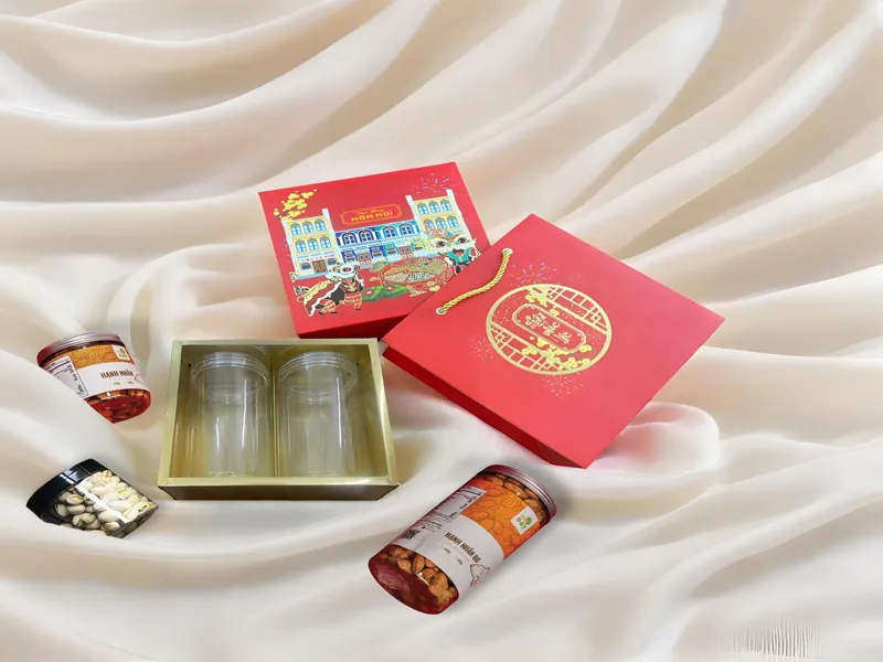 Thị trường về hộp quà Tết 2026 - Thiết kế đỏ truyền thống Phước Lộc khẳng định bản sắc Việt