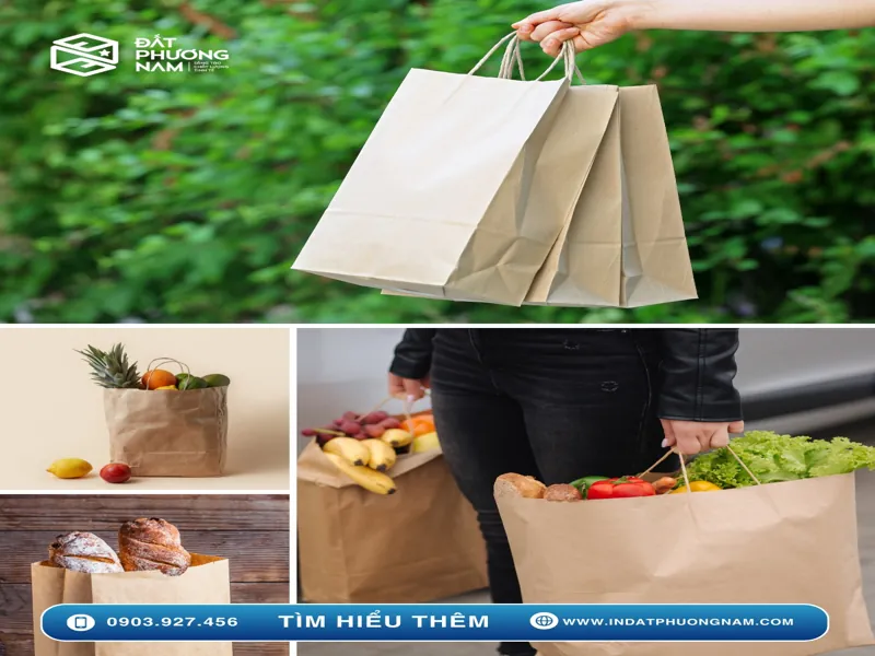 Túi giấy Kraft mùa nắng chịu lực ngành thực phẩm