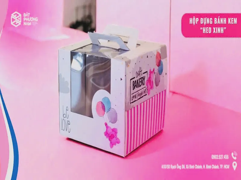 Xu hướng hộp bánh bento cake mẫu heo xinh màu hồng Pastel ngọt ngào làm quà tặng