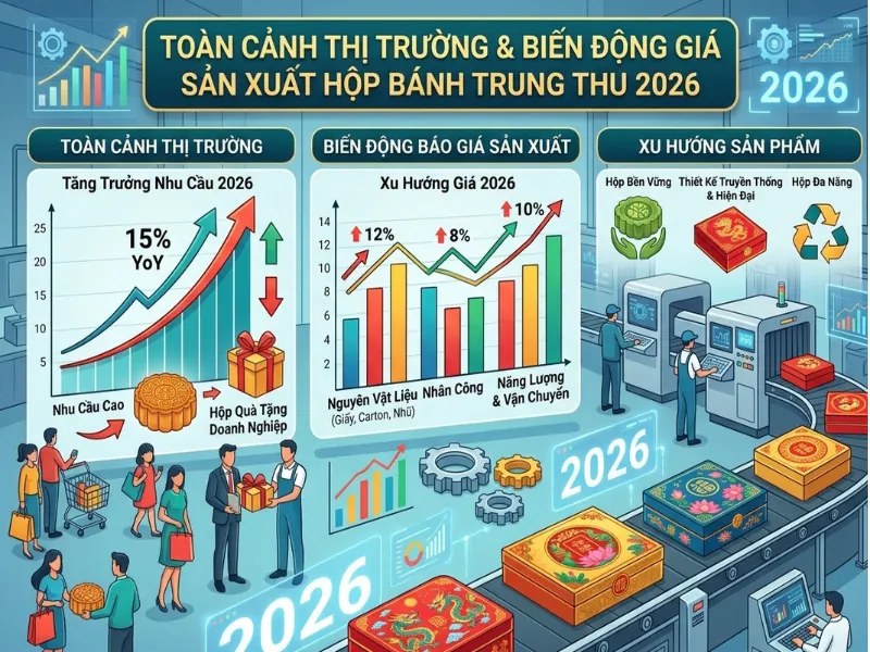 biến động thị trường và biến động báo giá sản xuất hộp bánh trung thu 2026