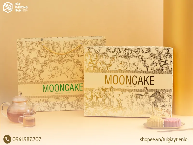 Cách chọn hộp đựng bánh trung thu và túi giấy đồng bộ chuyên nghiệp