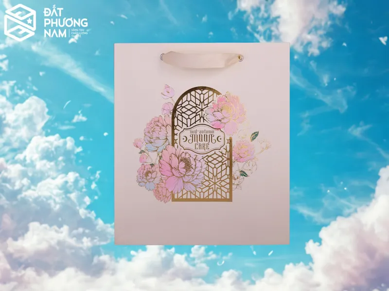 Hộp đựng bánh trung thu truyền thống thiết kế quai xách độc đáo