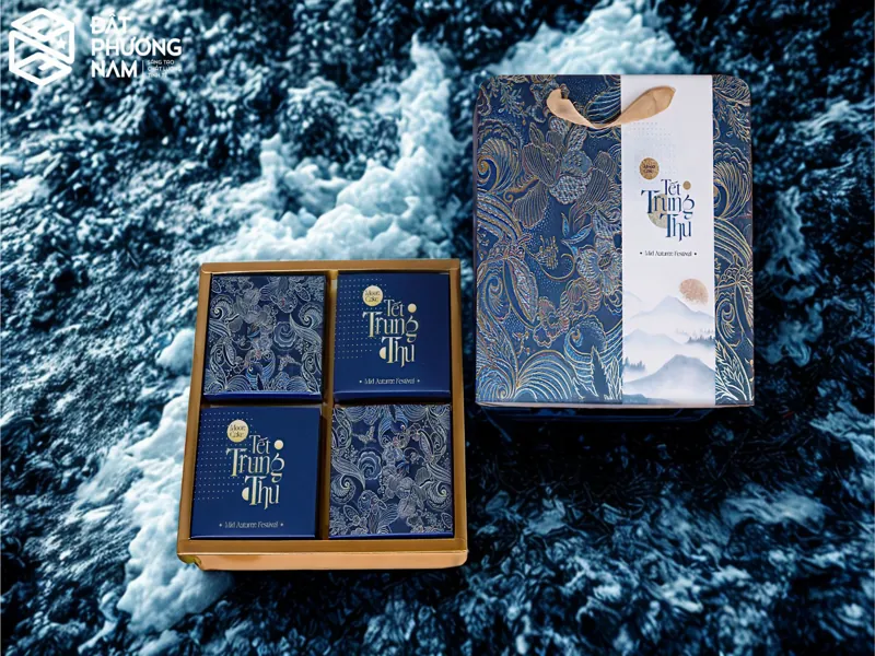 So sánh hộp bánh trung thu giấy và hộp gỗ mẫu cắt laser họa tiết phức tạp