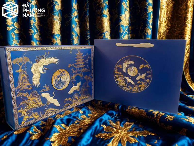 Thiết kế hộp chữ nhật Moonlight đặt hộp bánh trung thu số lượng lớn ở HCM