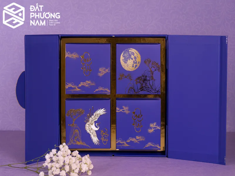 Ý nghĩa hộp bánh trung thu xanh hoàng gia mạ vàng đẳng cấp