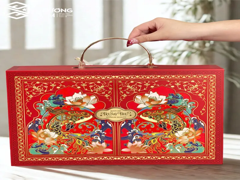 Yếu tố quyết định chất lượng hộp bánh Trung thu cao cấp cá chép hoa sen