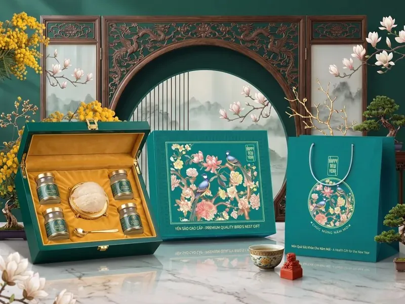 Cách thiết kế hộp đựng yến chắc chắn kết hợp túi giấy dày định lượng lớn