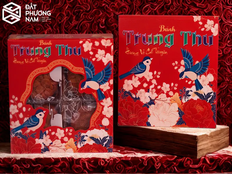 Chim hỷ tước truyền thống hộp trung thu thân thiện môi trường