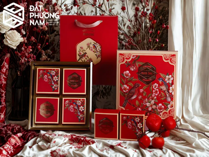 In offset họa tiết hoa điểu đặt hộp bánh trung thu số lượng lớn có rẻ hơn không