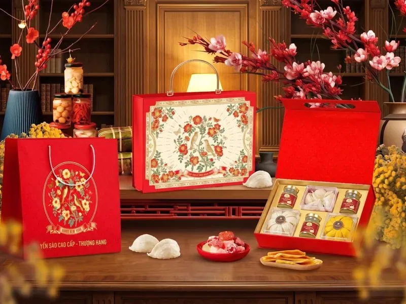 Kích thước hộp đựng yến chuẩn set quà tặng cân đối phụ kiện