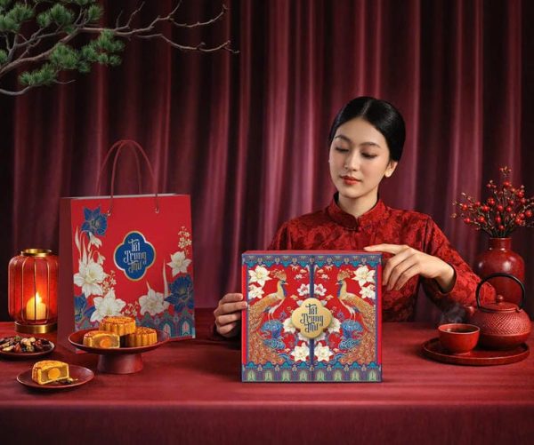 mẫu hộp bánh trung thu cát tường đỏ tại in ấn đất phương nam