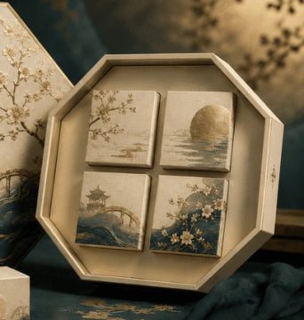 mẫu hộp bánh trung thu ngân khuyết tại in ấn đất phương nam